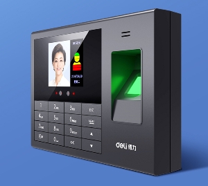 得力人臉指紋混合識别考勤機